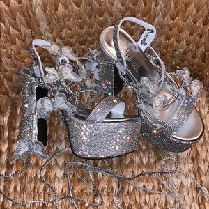 pixie queen lace up heels